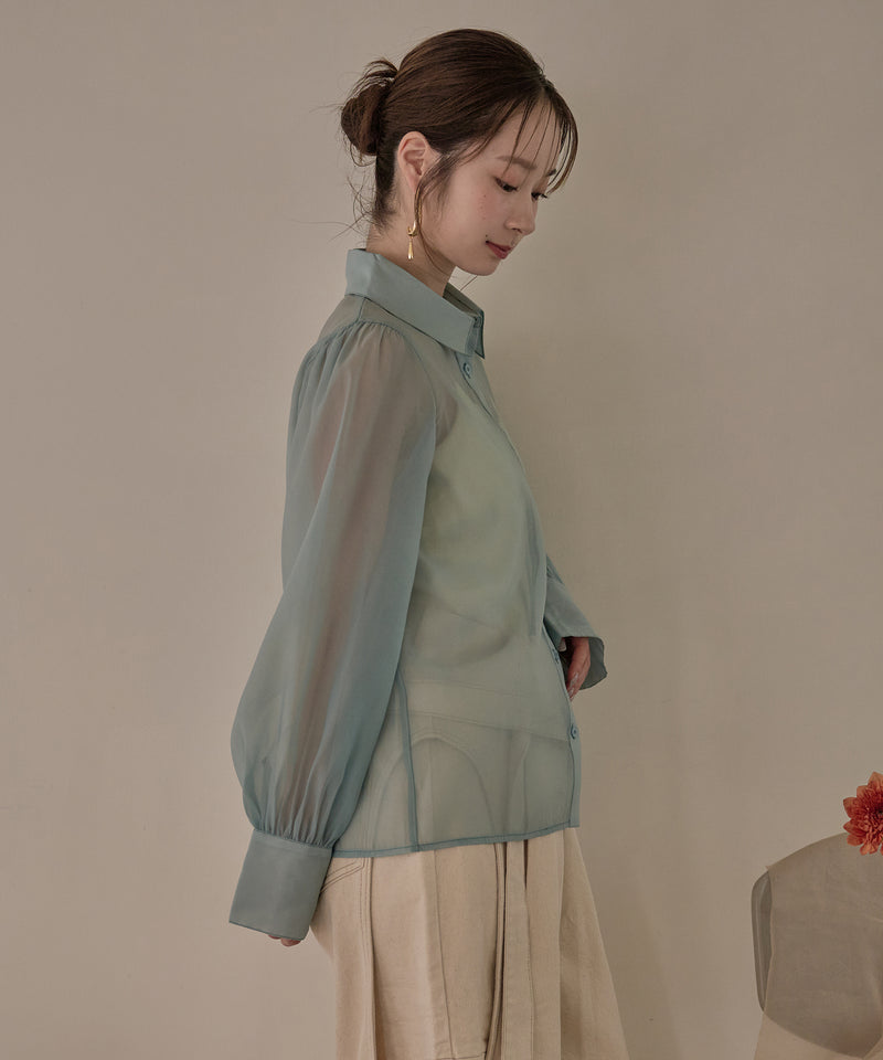 bustier set sheer shirt / ビスチェセットシアーシャツ