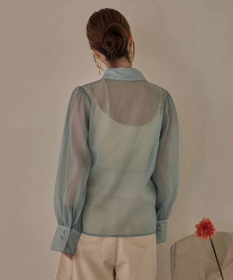 bustier set sheer shirt / ビスチェセットシアーシャツ