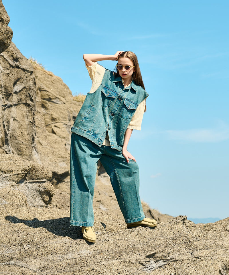 【WETTEMPT】NO SLEEVE DENIM JACKET/ノースリーブデニムジャケット