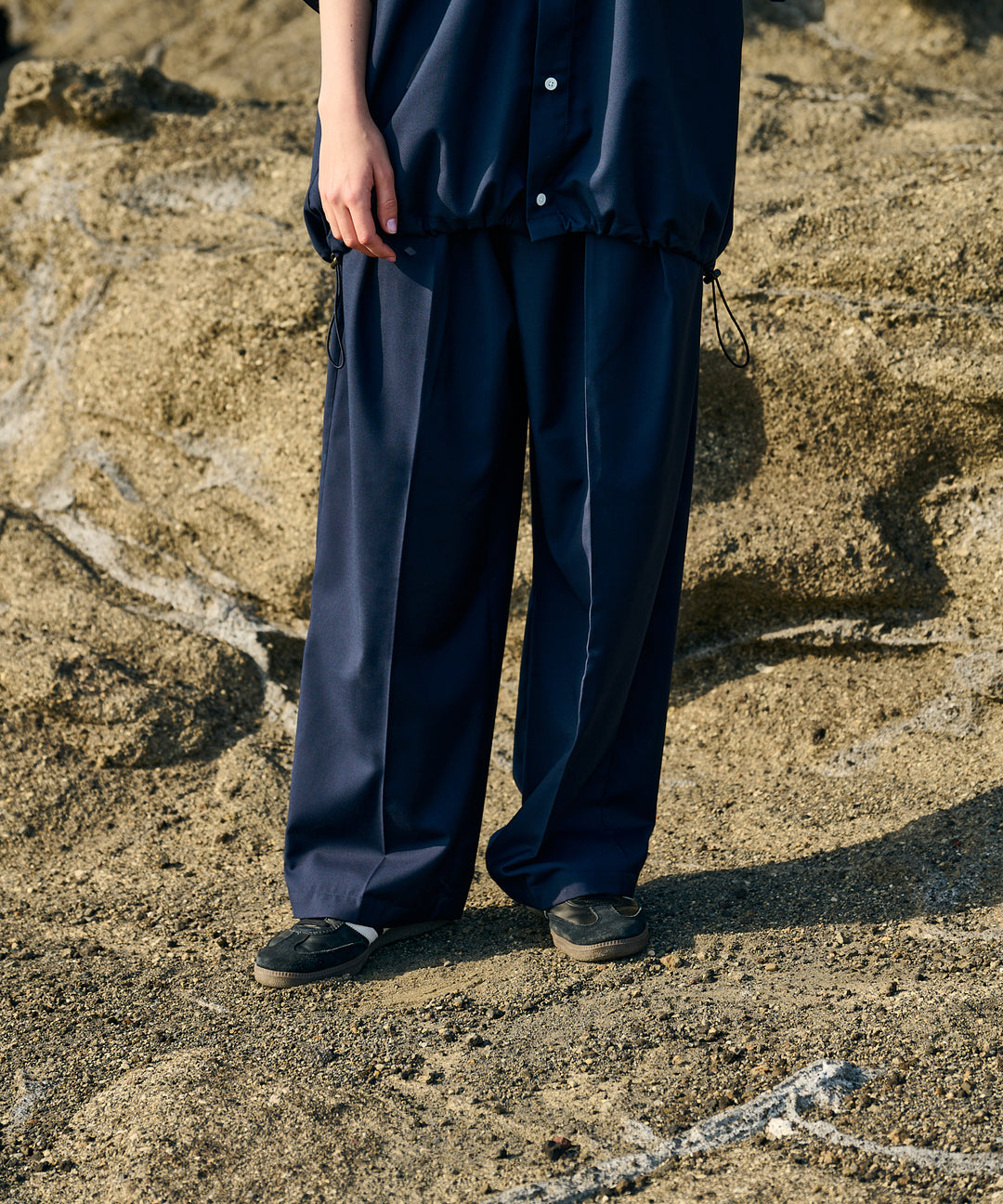 2 TUCK EASY STRIPE SLACKS /ツータックイージーストライプ