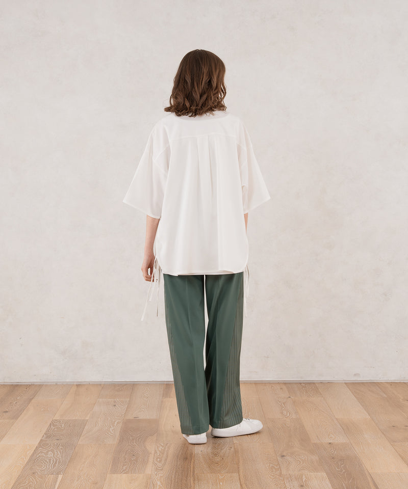 DRAW CODE SLIT SHIRT/ドローコードスリットシャツ
