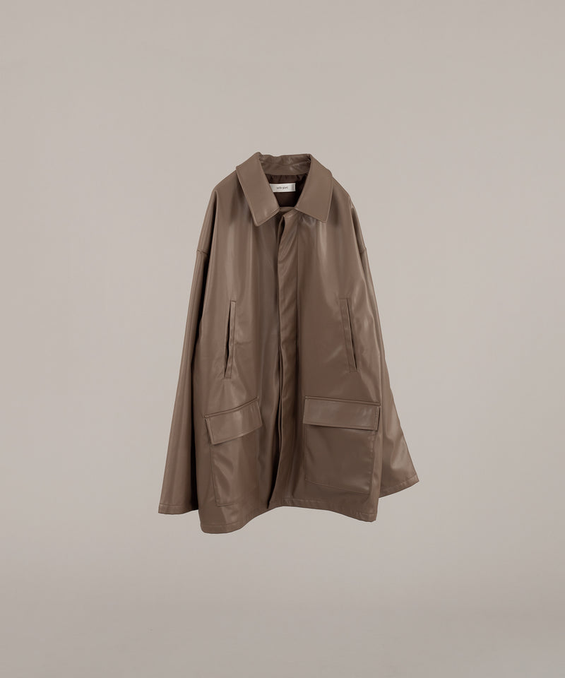 FAKE LEATHER MIDDLE JACKET/フェイクレザーミドルジャケット