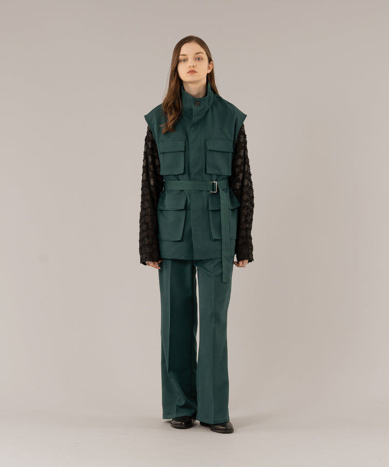 STAND NECK MILLITARY GILET/スタンドネックミリタリージレ
