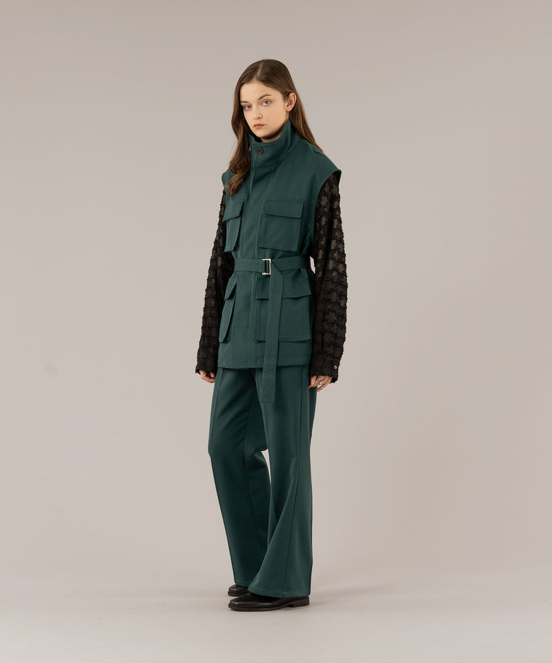 STAND NECK MILLITARY GILET/スタンドネックミリタリージレ