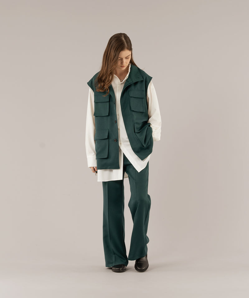 STAND NECK MILLITARY GILET/スタンドネックミリタリージレ