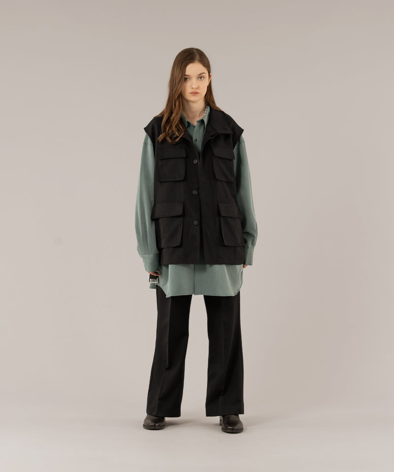STAND NECK MILLITARY GILET/スタンドネックミリタリージレ
