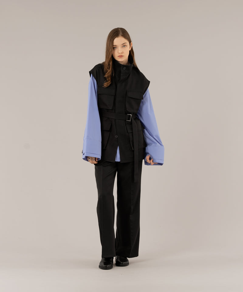 STAND NECK MILLITARY GILET/スタンドネックミリタリージレ