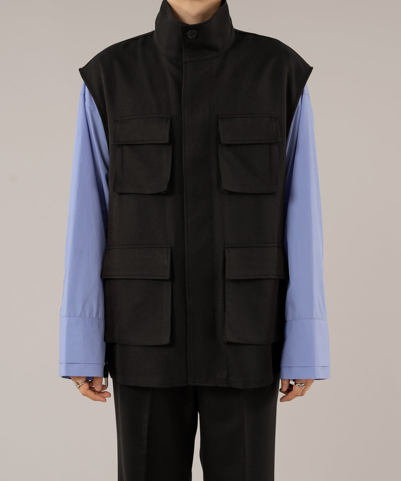 STAND NECK MILLITARY GILET/スタンドネックミリタリージレ