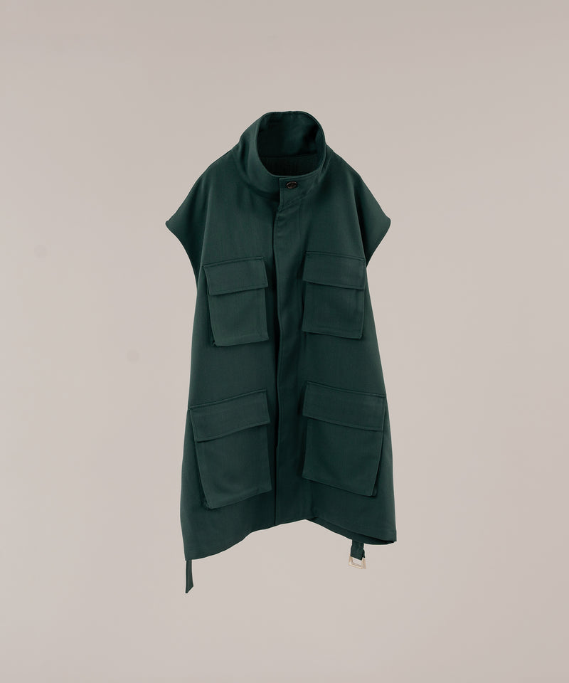 STAND NECK MILLITARY GILET/スタンドネックミリタリージレ