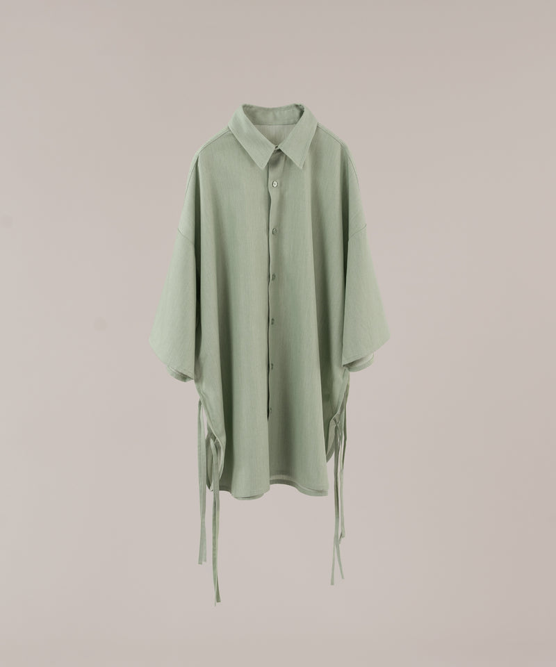 DRAW CODE SLIT SHIRT/ドローコードスリットシャツ