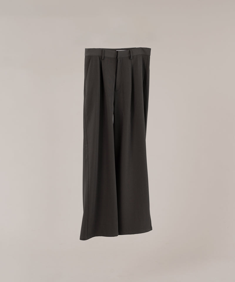 BUCK ZIP WIDE PANTS/バックジップワイドパンツ