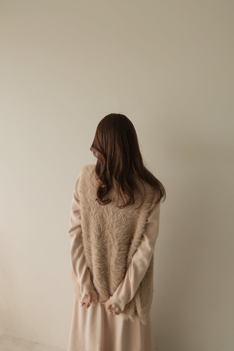 shaggy knit vest / シャギーニットベスト