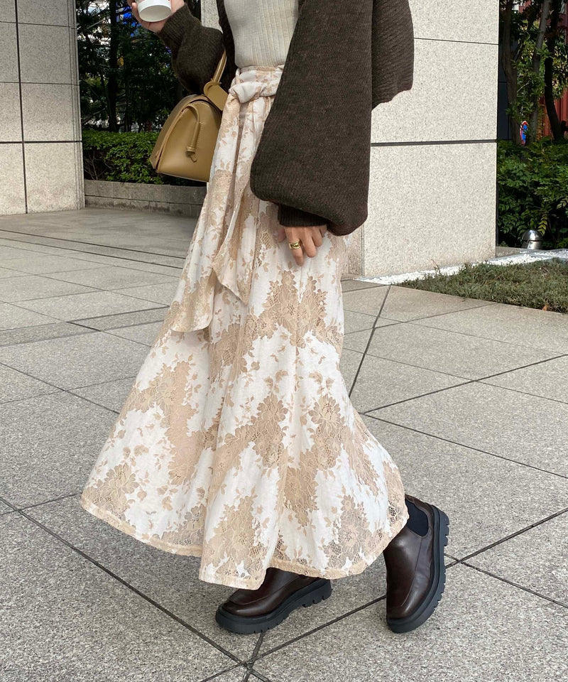 ASSORT FLARE SKIRT/アソート裾フレアスカート