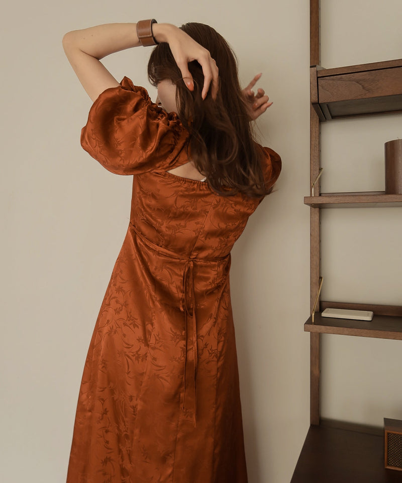 gather shoulder one-piece / ギャザーショルダーワンピース
