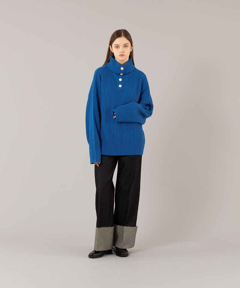 SAILOR COLLOR POLO KNIT/セーラーカラーポロニット