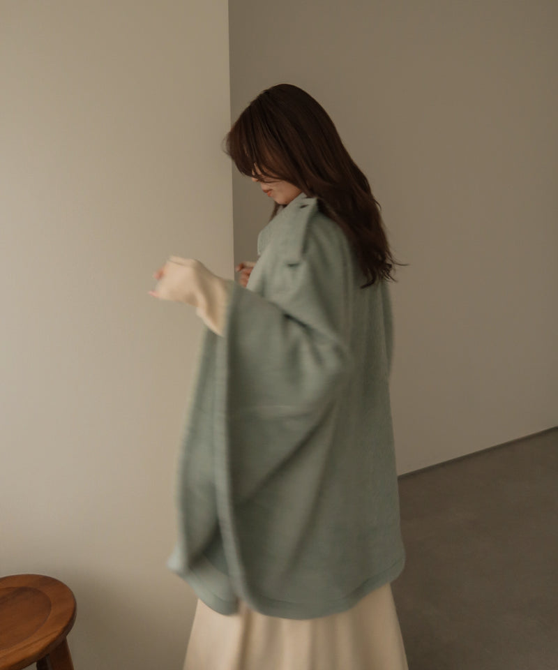 新型コロナウイルス mideal shaggy poncho coat シャギーポンチョ