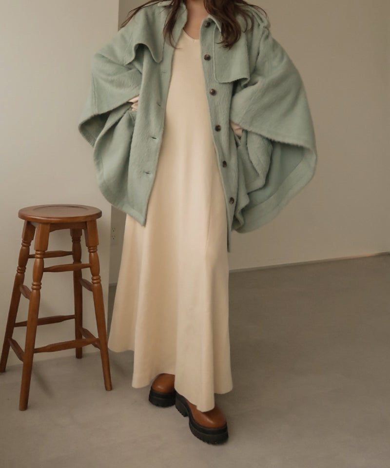 shaggy poncho coat / シャギーポンチョコート – favclo.