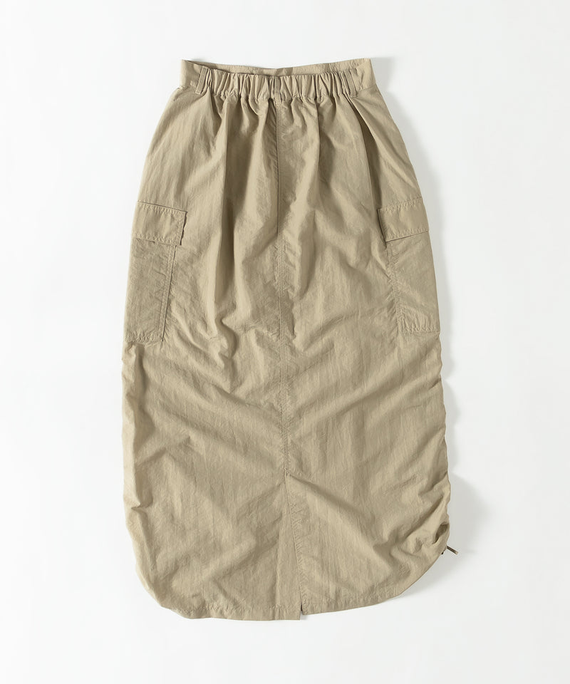 SIDE DRAWSTRING MILITARY CARGO SKIRT